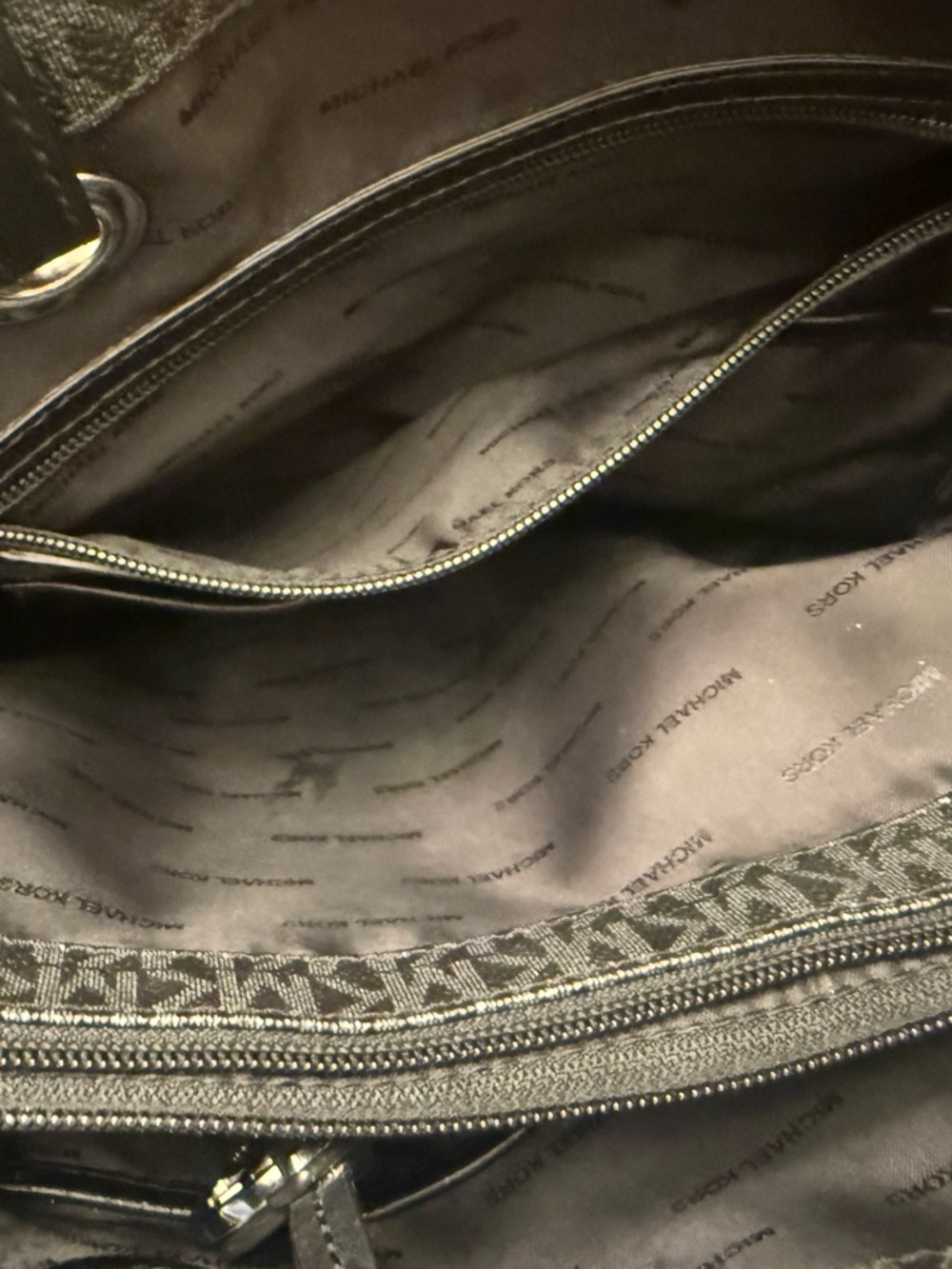 Michael Kors Black and Gray Signature Tote - Picture 8 of 13